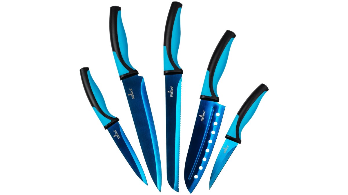 Kitchen Knife Set - Titanium Coated Blades