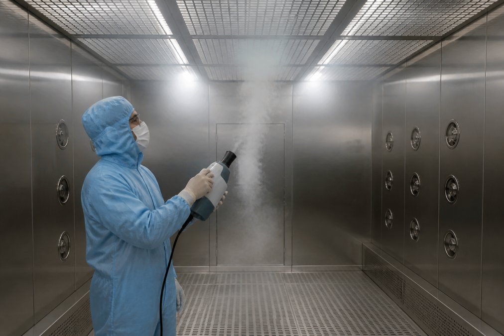 Professional illustration showing Technician for laminar vs turbulent airflow