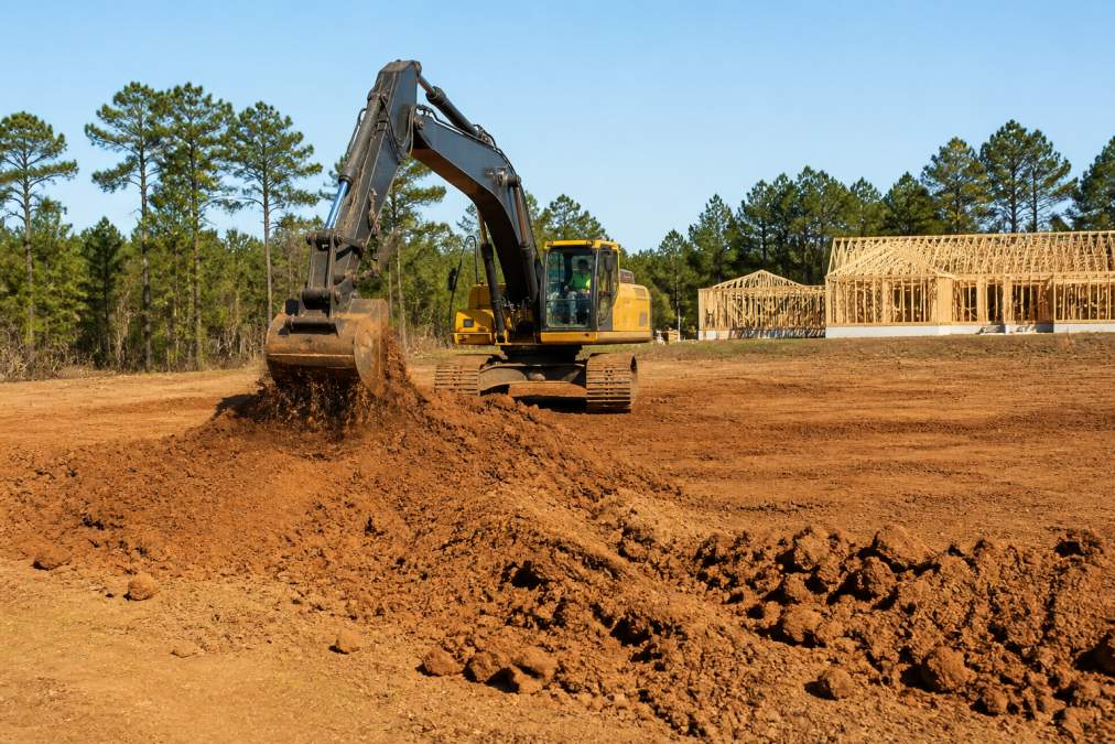 Professional illustration showing East Texas for land clearing