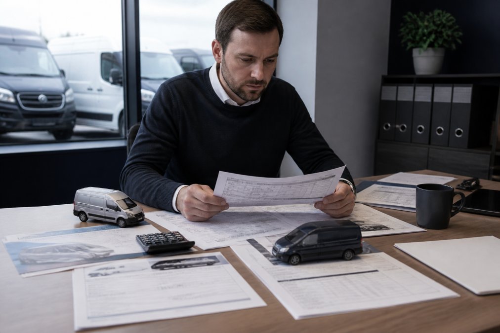 Side-by-side comparison of Fleet for leasing vs buying vans