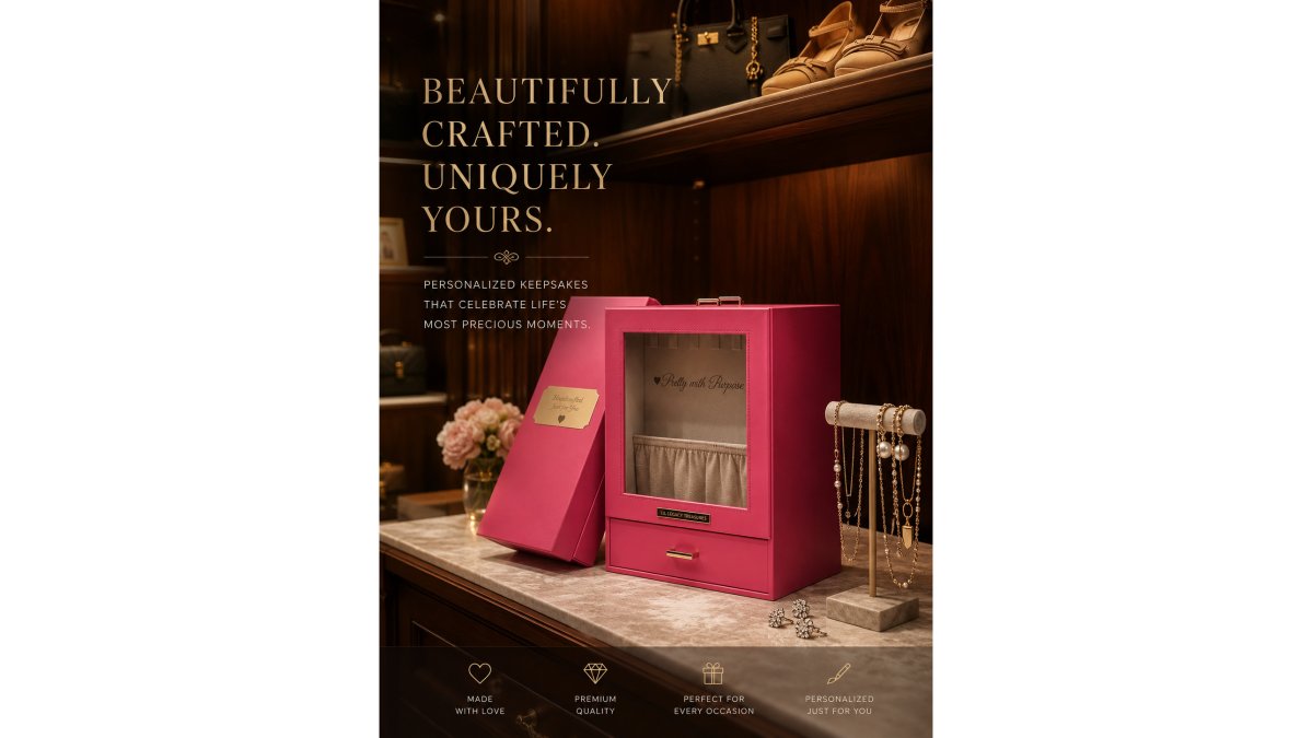 Legacy Luxe Personalized Jewelry Keepsake Box