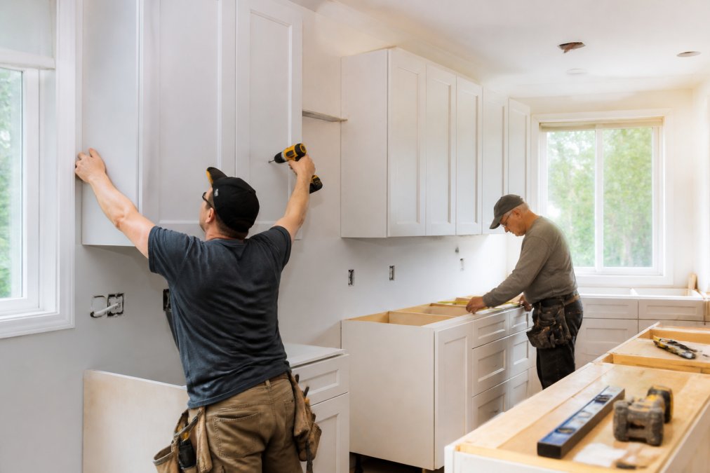 Professional illustration showing kitchen renovation services