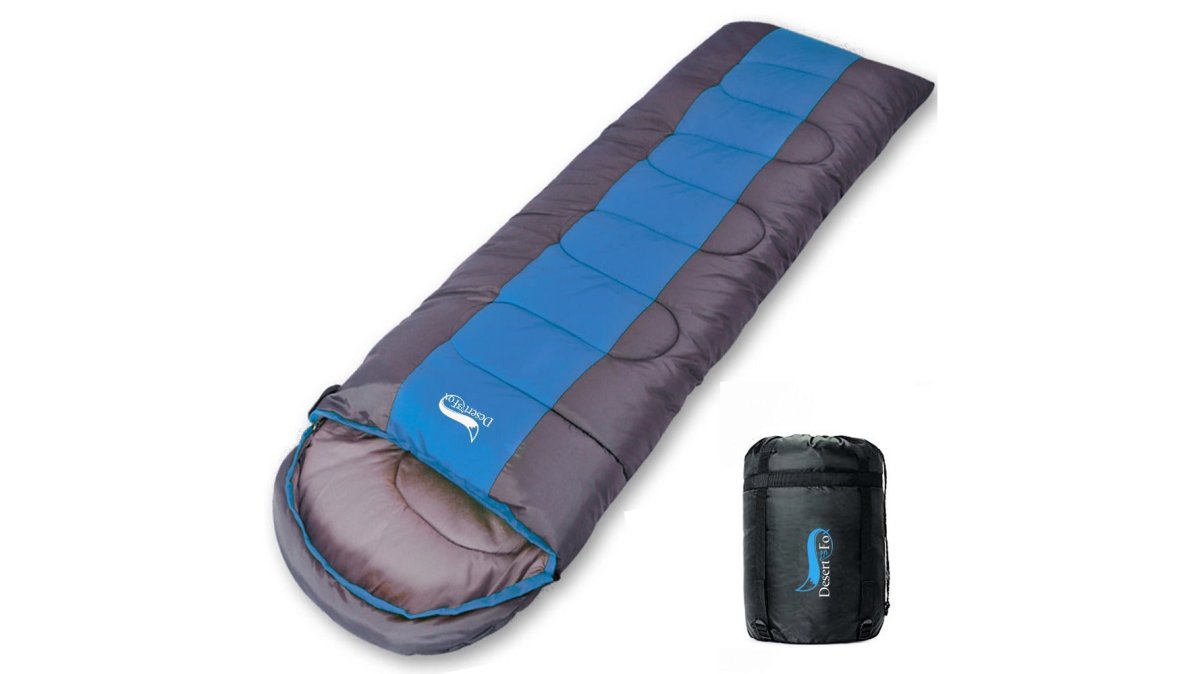 Lightweight Envelope Sleeping Bag - Warm & Cold Weather for Camping