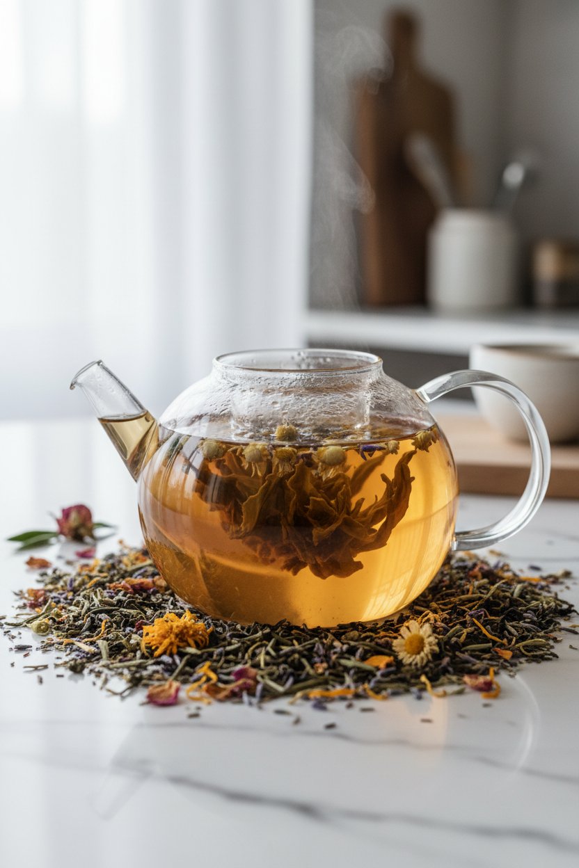 Loose Leaf Tea Steeping