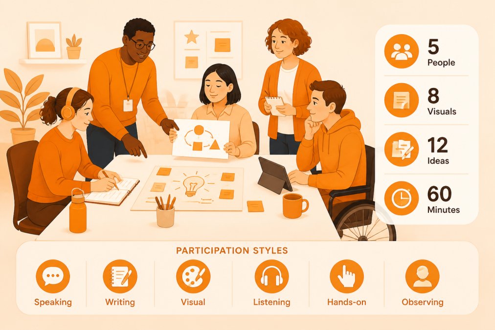 Professional illustration showing low energy team building