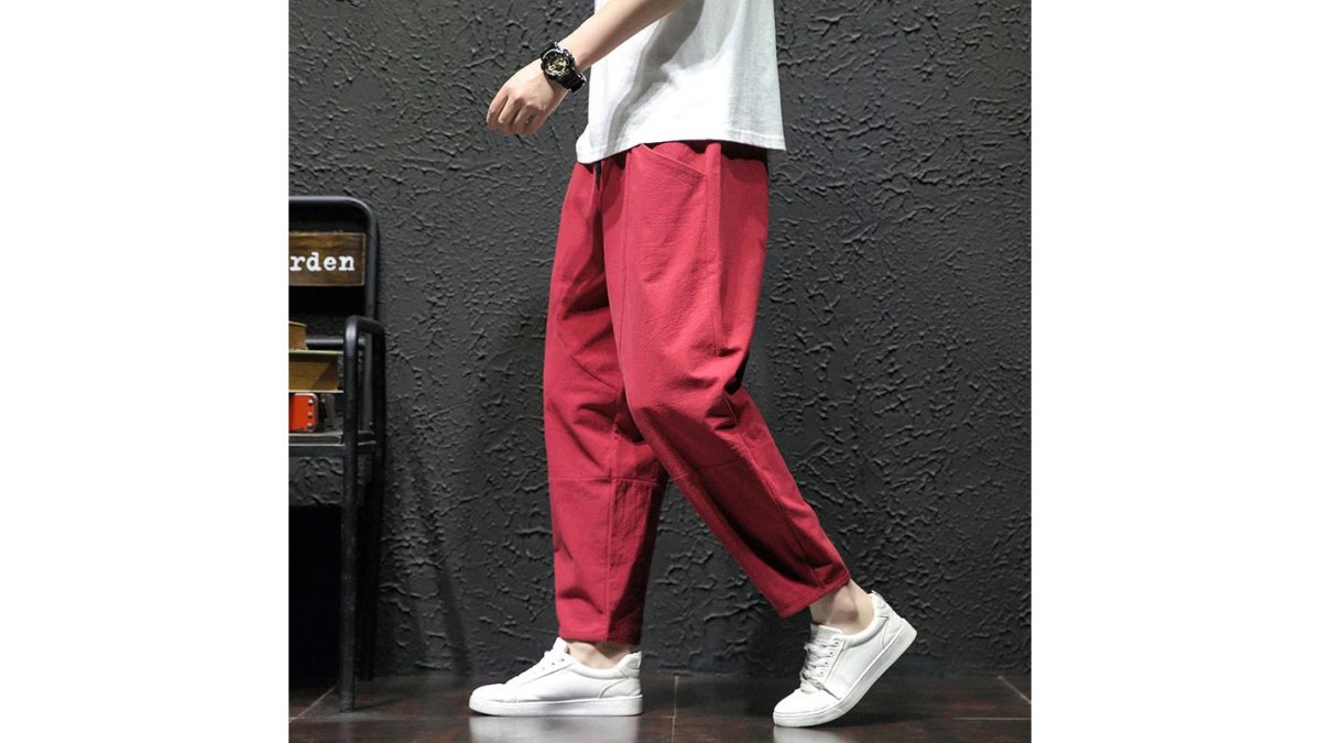 Luca Blanc Men's Cropped Cotton Pants