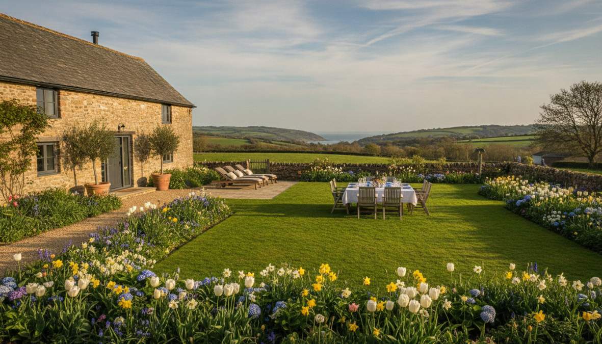 Professional illustration showing Exterior, Devonshire for luxury accommodation near salcombe for families