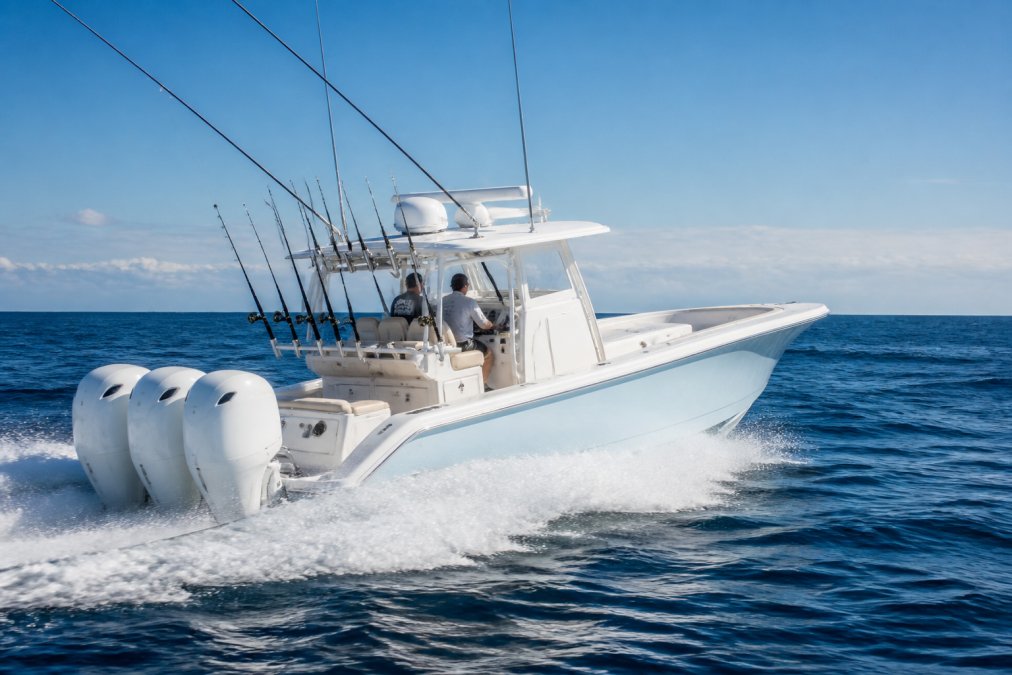Professional illustration showing Luxury for luxury fishing boat market