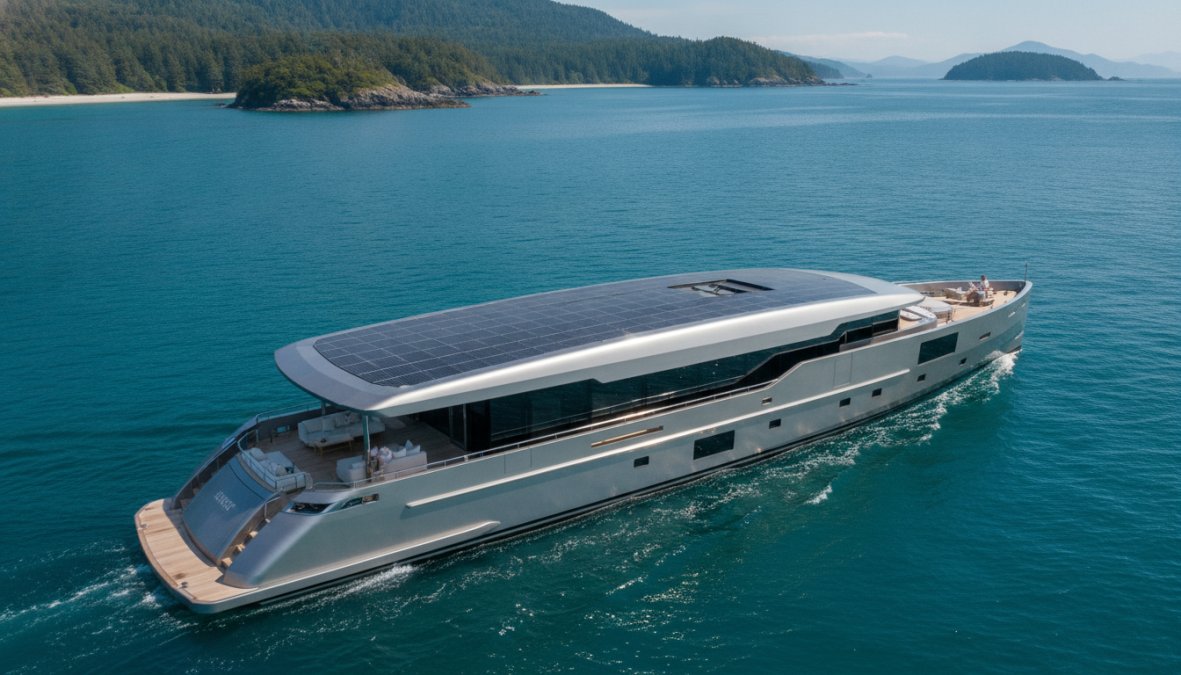 Professional illustration showing Modern for luxury yacht sales market trends
