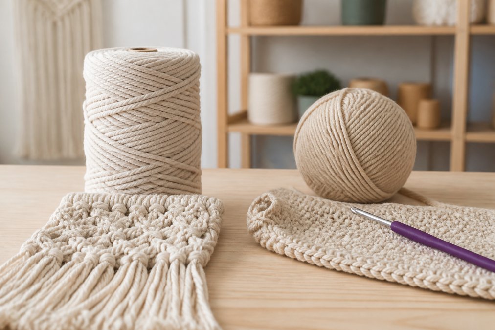 Macrame Cord vs Crochet Yarn: Key Differences