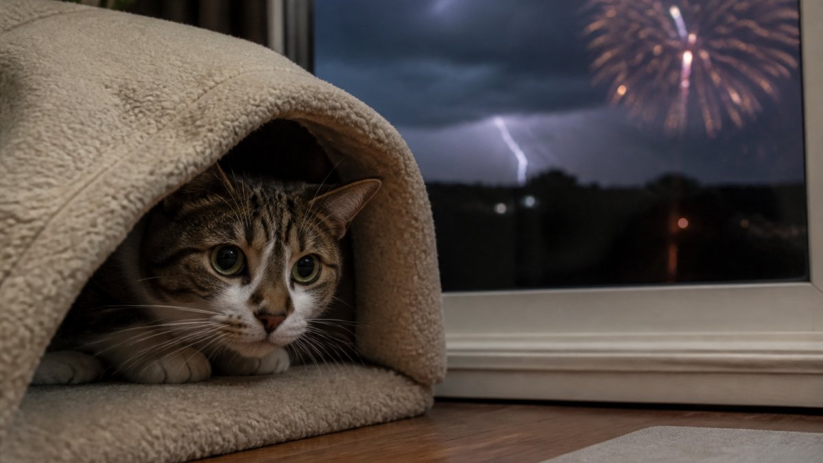 Manage Feline Anxiety During Fireworks and Storms
