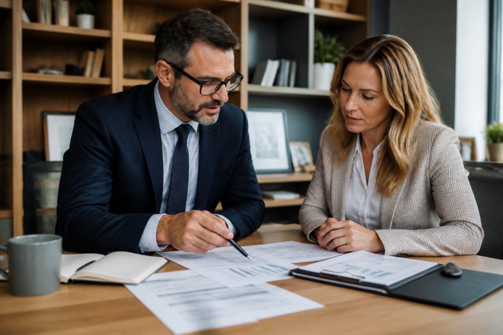 Professional illustration showing managing debt while investing