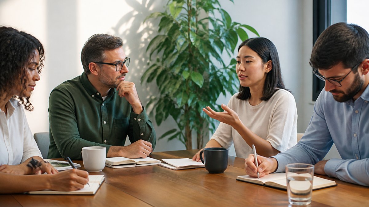 Infographic process for managing introvert employees by fostering inclusive meeting participation and active listening.