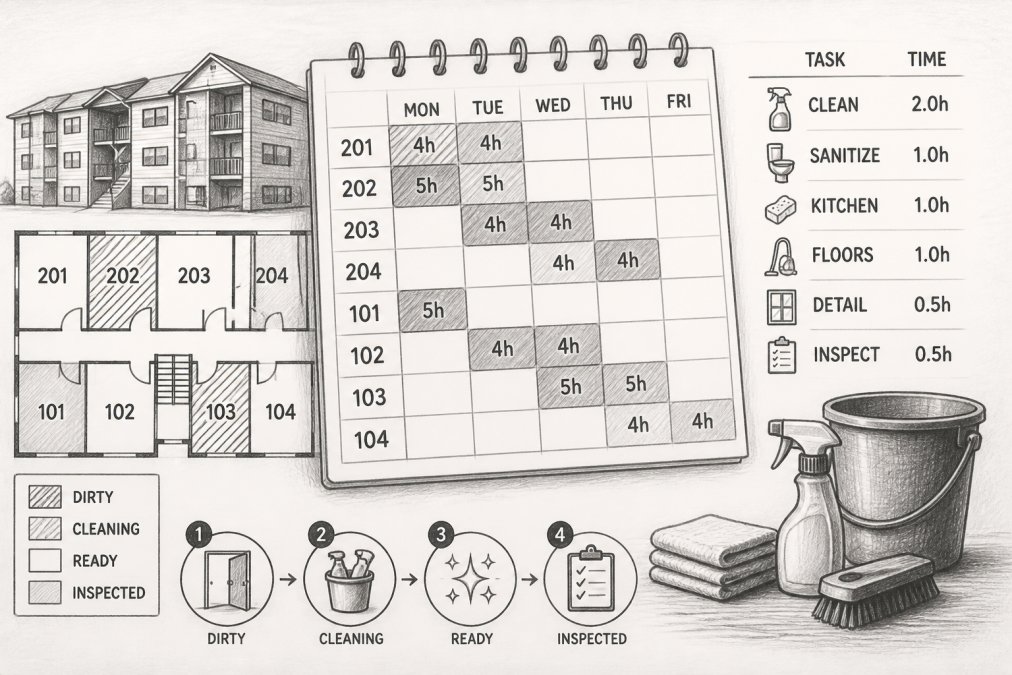 Managing Multi-Unit Turnover Cleaning Schedules