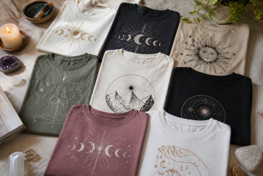 Manifestation Tees for Spiritual Women: 9 Designs