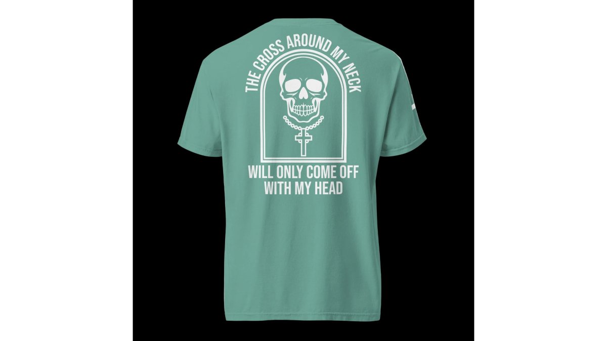 Martyr Heavyweight Christian Warrior T-Shirt - Sea foam Green