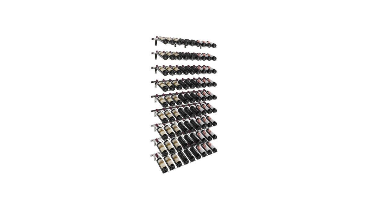 Matte Black Modular Wine Display Rack Waterfall