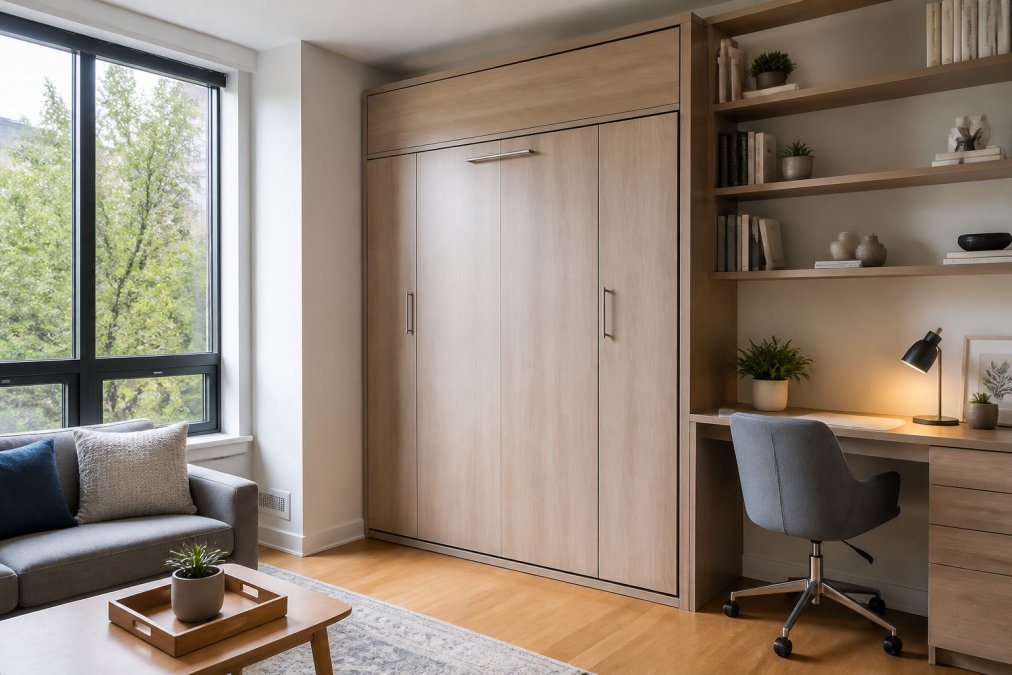 Professional illustration showing Murphy for maximize space small condos