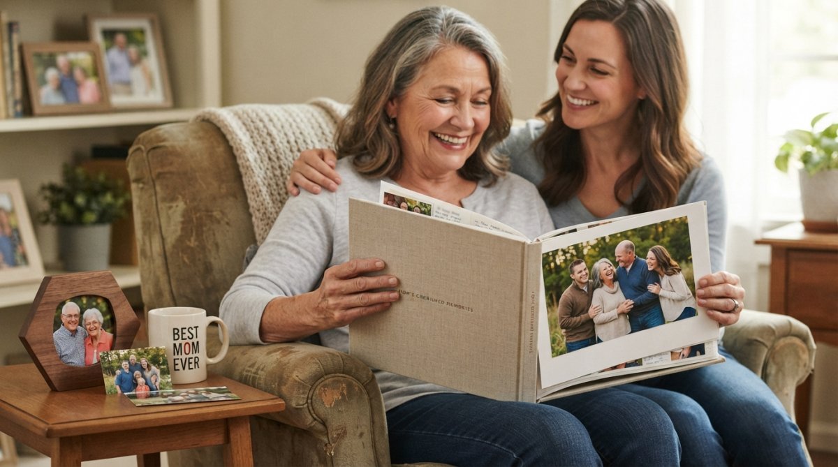 Professional illustration showing Close for meaningful gifts for mom