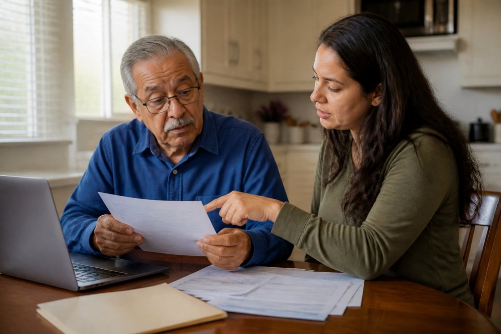 Flowchart showing the automatic enrollment process for Medicare for people with disabilities via a family meeting.