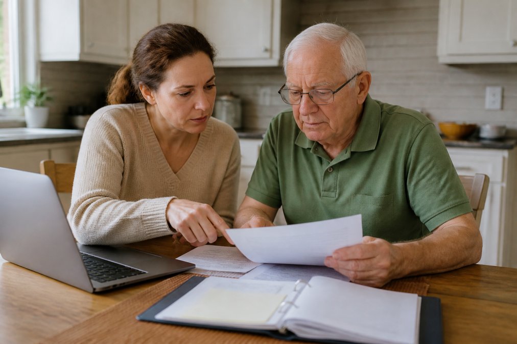 Infographic showing a step-by-step Medicare enrollment checklist for caregivers to provide necessary medicare help.