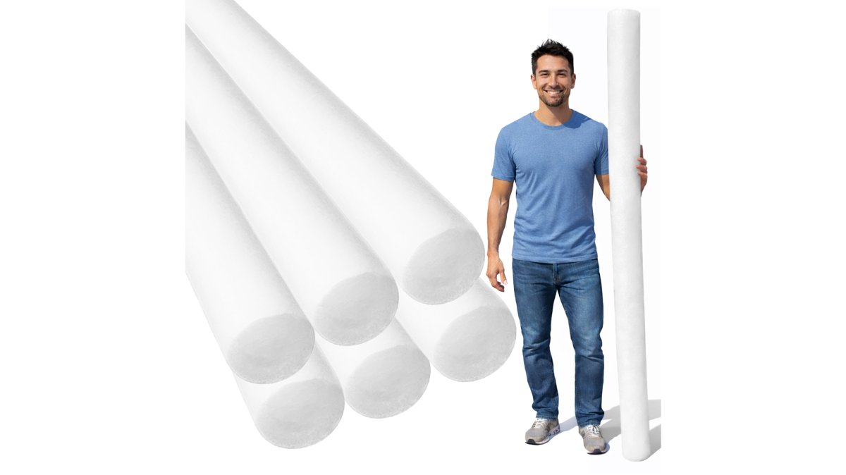 Mega Jumbo Pool Noodle 6 Foot by 5 Inch Diameter - 6 Pack