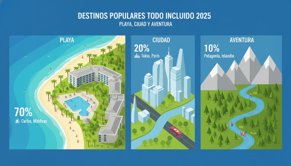 Vista aérea de un resort tropical en primera línea de playa con agua turquesa, arena blanca, palmeras, zona de piscinas y tumbonas bajo el sol de mediodía