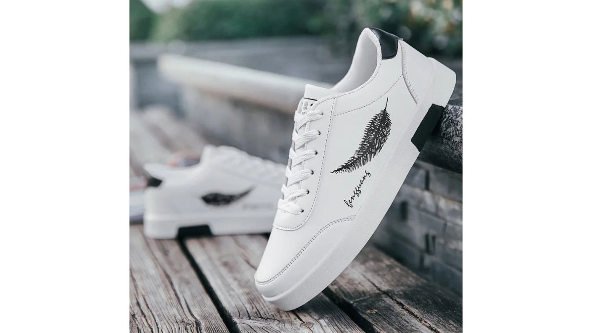 Men's Vegan Leather Lace-Up Shoes Lightweight Classic Footwear