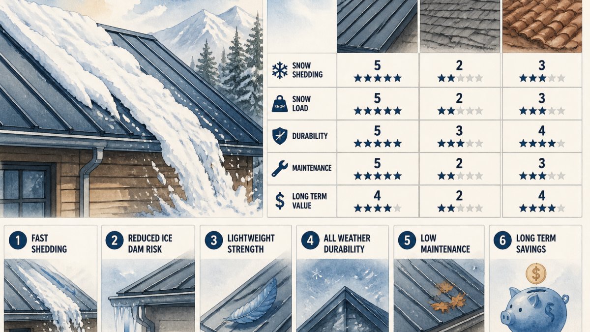 Metal Roof Snow Shedding: Benefits for Snowy Climates