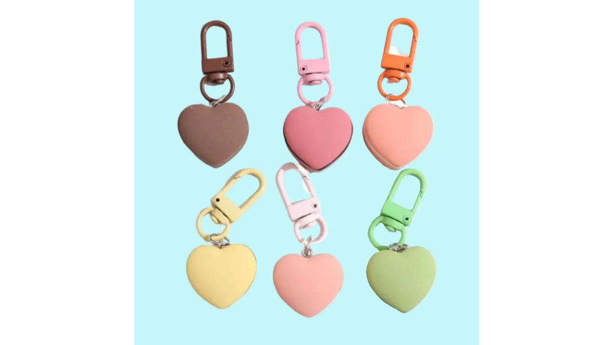 Mini Heart Macaron Keychain