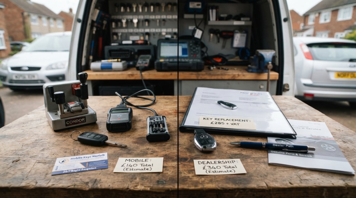 Mobile Locksmith vs Dealership Key Cost: 2026 UK Guide