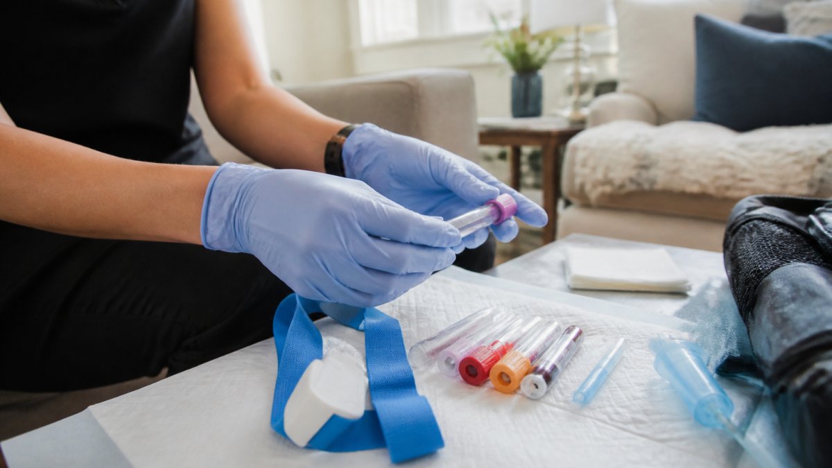 Process diagram for mobile phlebotomy fertility home blood draws