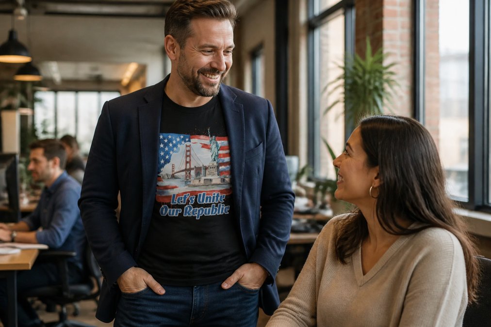 Step-by-step visual guide for modern american history graphic tees