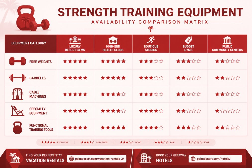 Visual comparison chart showing modern fitness centers in palm desert