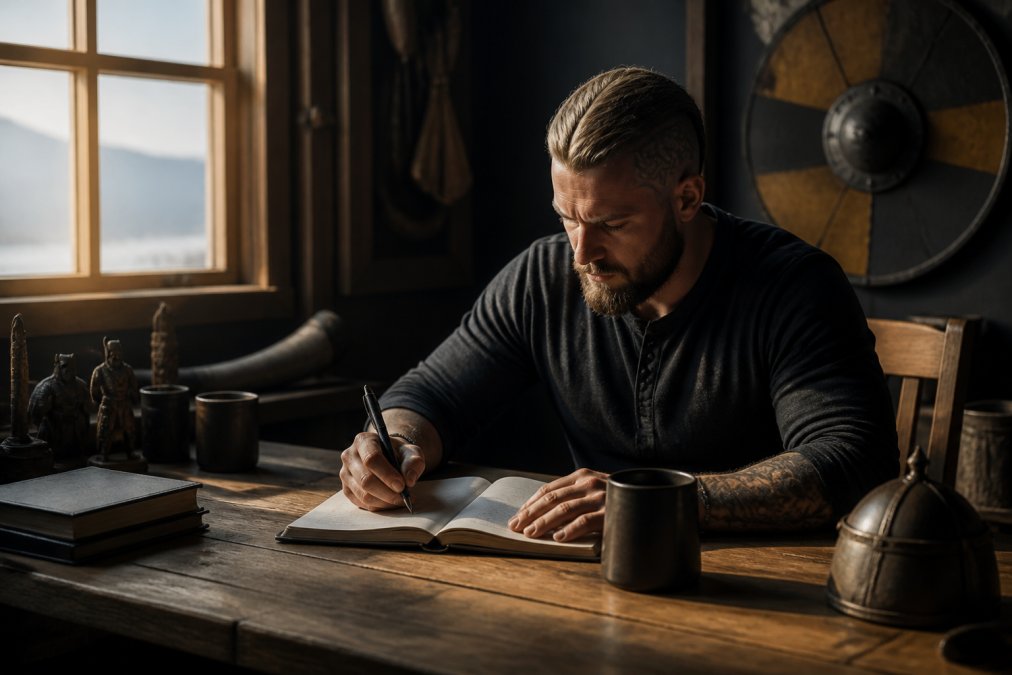 Professional illustration showing Person for modern warrior mindset