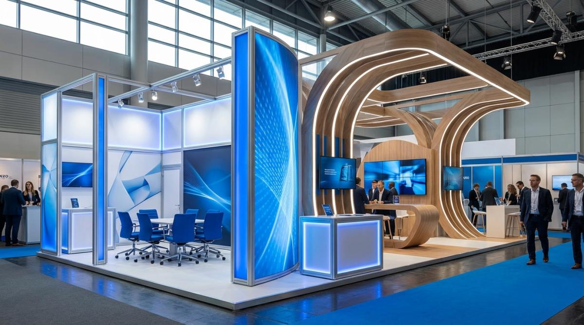 A time-lapse showing the quick and easy setup of a modular exhibition stand.
