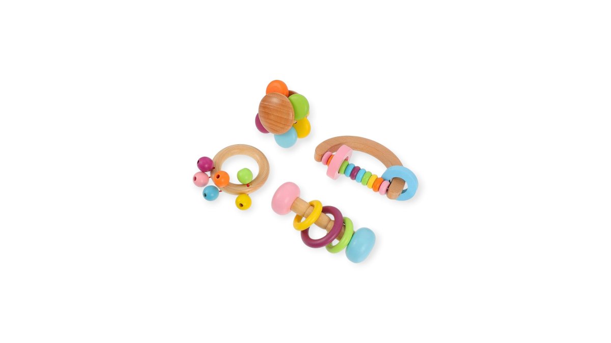 Montessori Wooden Rattles (4 Pack)