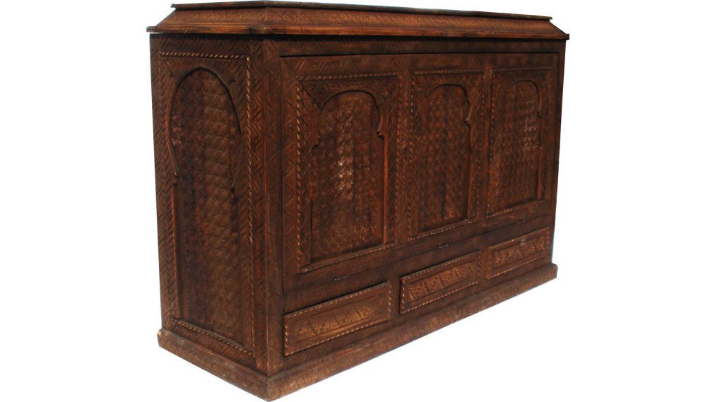 Moroccan carved chest