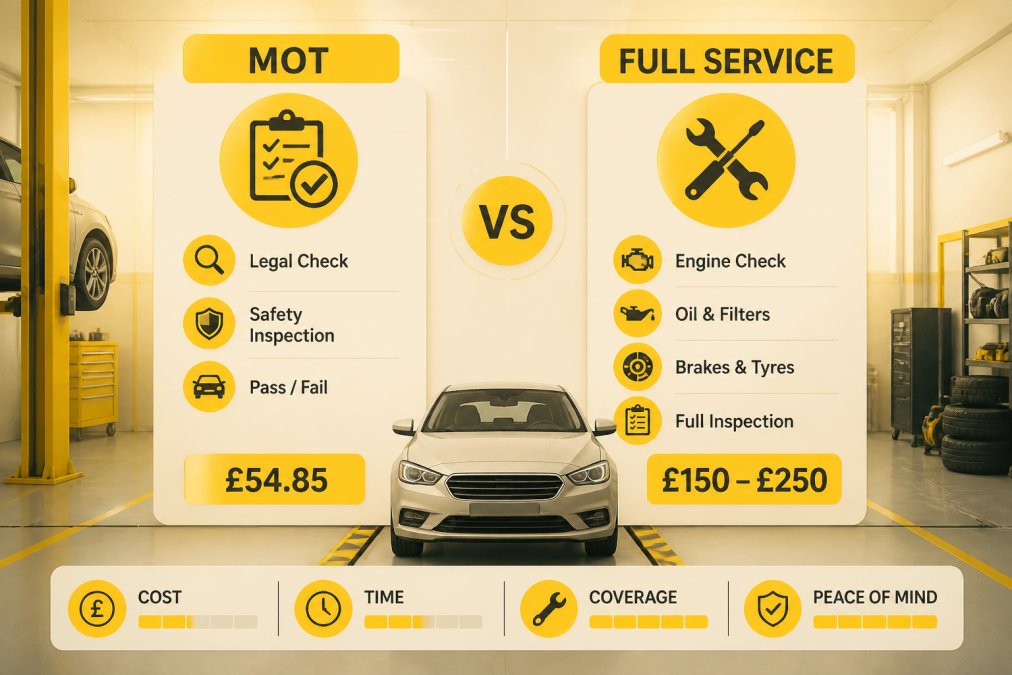 MOT vs Full Service Cost Dagenham: 2026 Guide