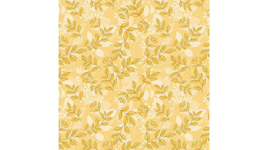 Mountain Foliage Maize Cotton 44"/45" Fabric Per Yard