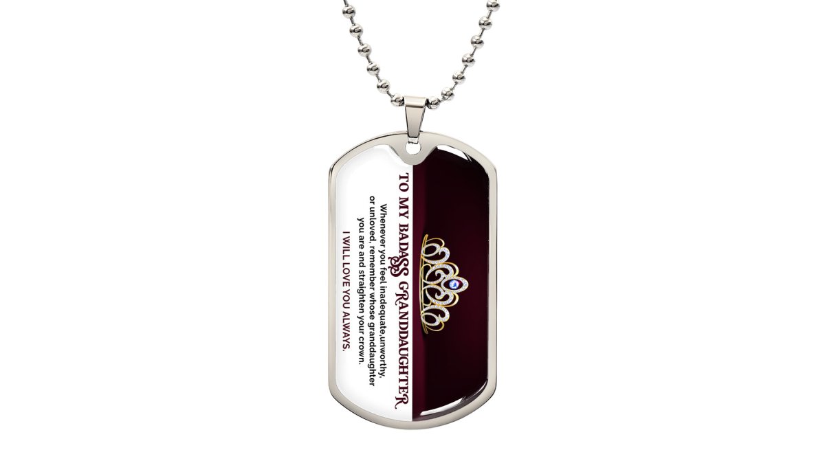My Badass Granddaughter - Dog Tag Necklace