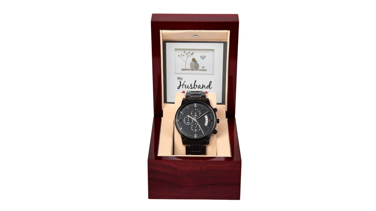My Husband My Love - Black Chronograph Watch