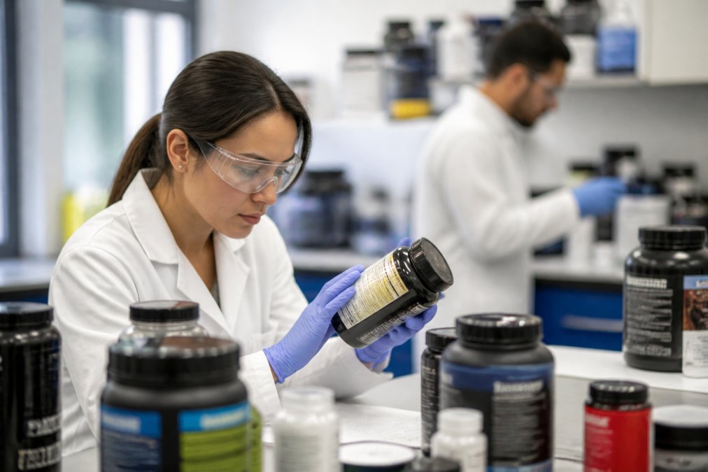 Professional illustration showing Laboratory for Myprotein alternatives for budget shoppers