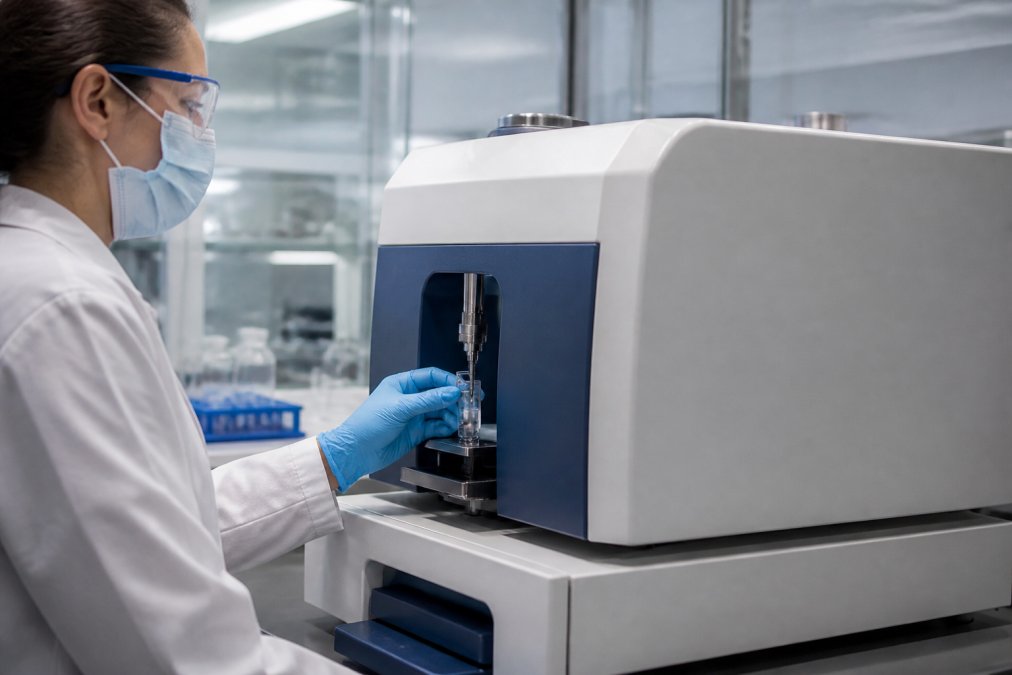 Professional illustration showing Laboratory for particle monitoring solutions