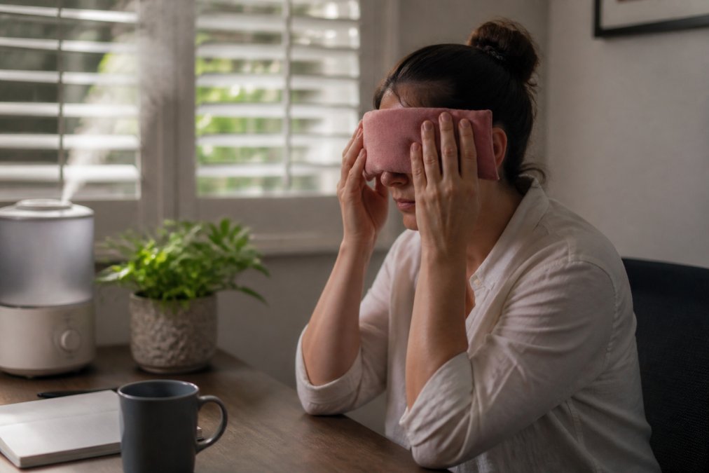 Professional illustration showing Person for natural alternatives to artificial tears