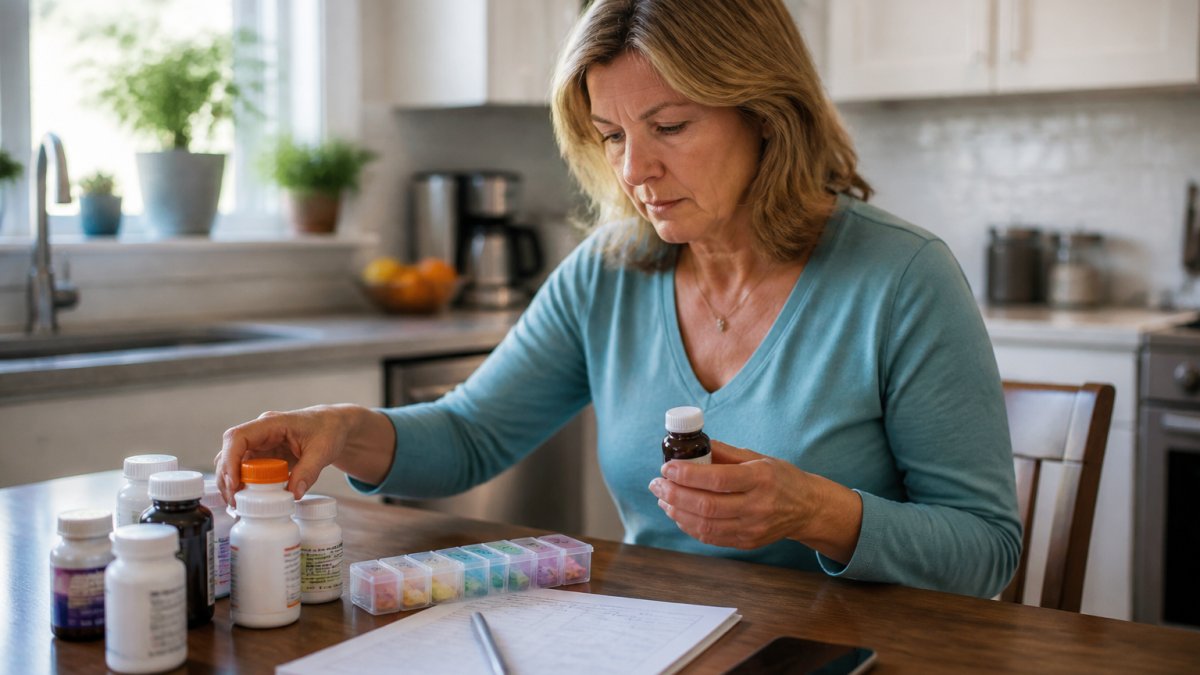 Process flowchart for safely reviewing anti-inflammatory supplements with your doctor and medication list