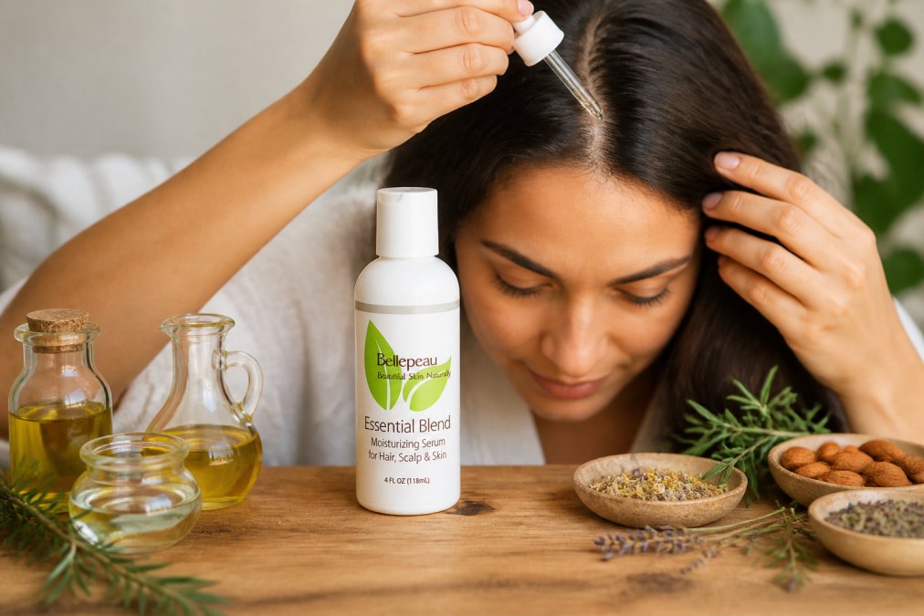 Professional illustration showing Close for natural hair care
