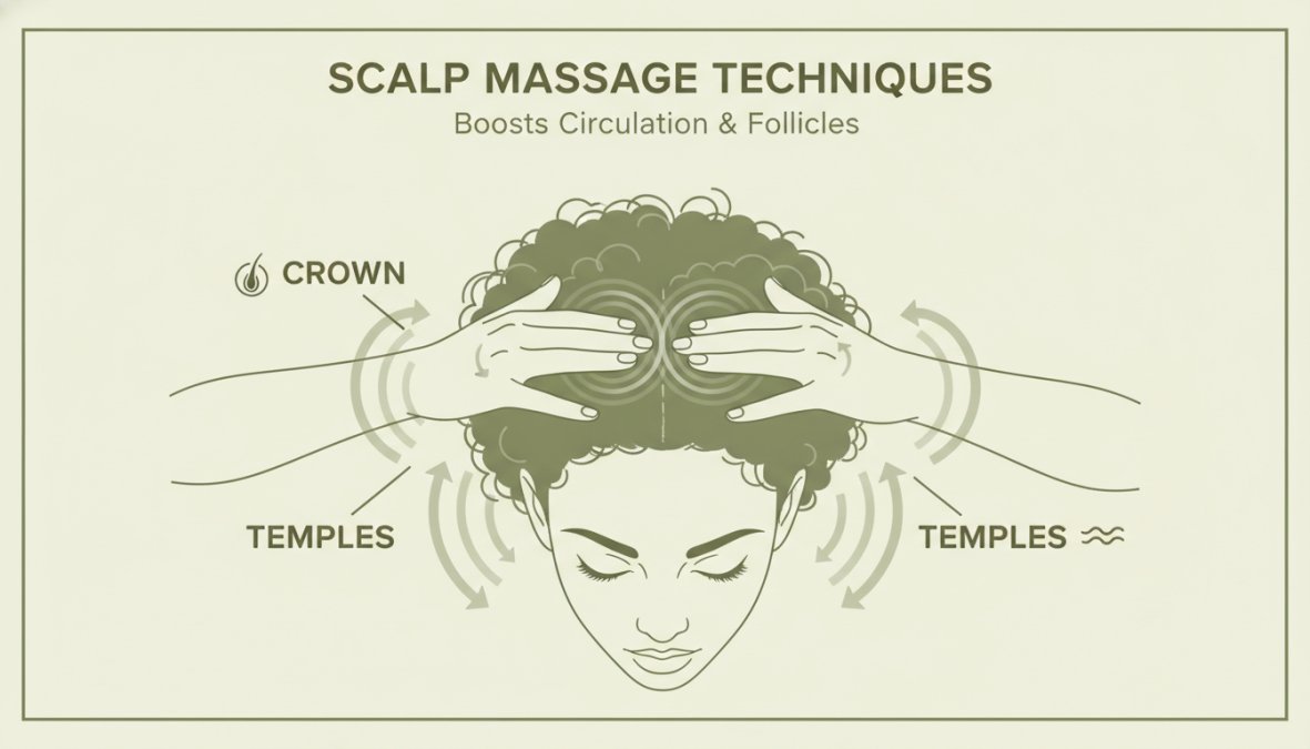Expert tips illustration for natural hair growth tips