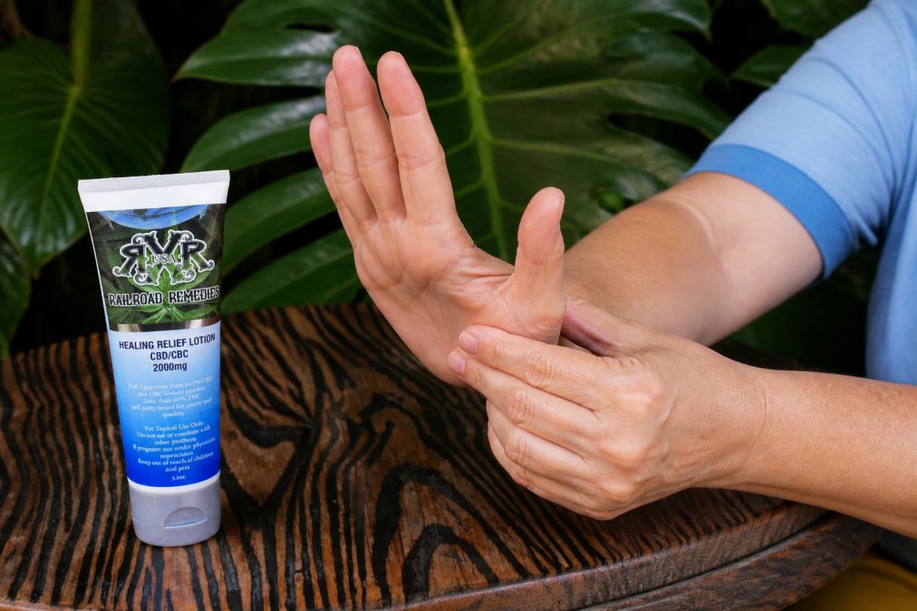 Close-up of hands showing gentle stretching and finger extension exercises, demonstrating proper form for arthritis-friendly movements with natural lighting