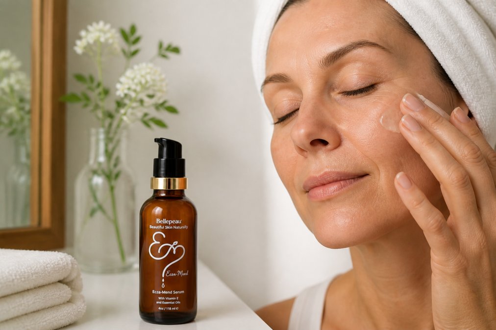Professional illustration showing natural skincare for chemo patients